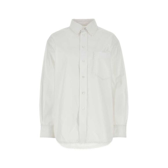 Bottega Veneta Women White Oxford Shirt